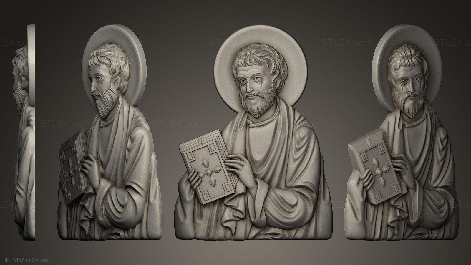 Иконы (Святой Лука, IK_1856) 3D модель для ЧПУ станка